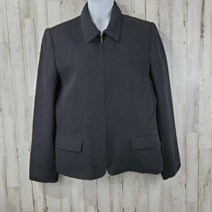 5/$25 Style & Co. Womens Blazer Jacket 10 Black Fitted I17